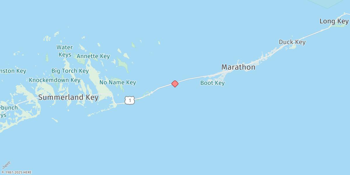 Map of Molasses Key Channel, Molasses Keys