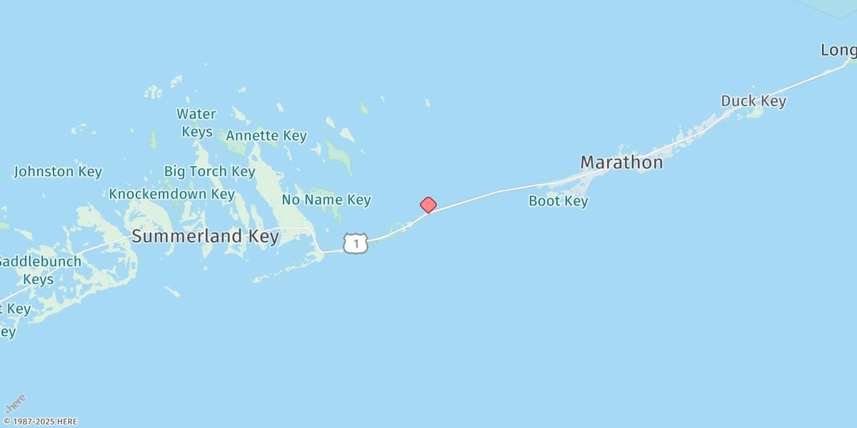 Map of Little Duck Key, East End, Hawk Channel