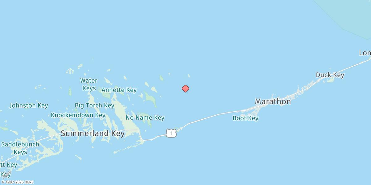 Map of Cocoanut Key, Florida Bay