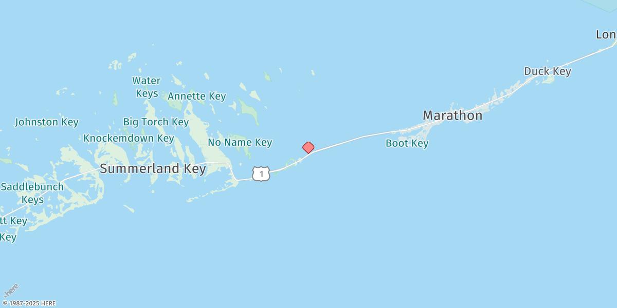 Map of Missouri Key-little Duck Key Channel