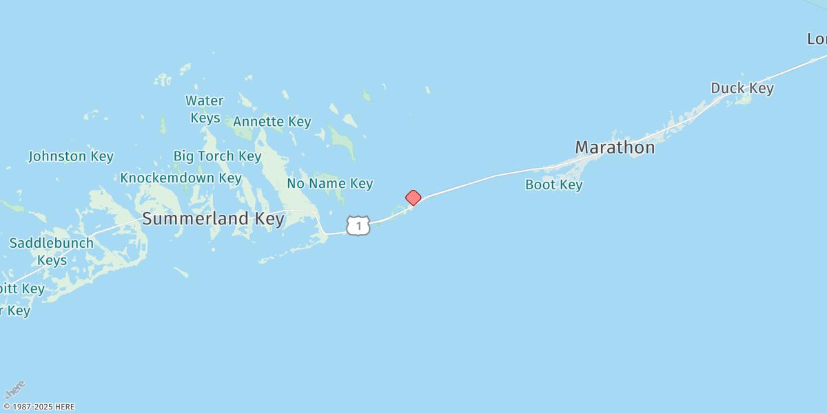 Map of Missouri Key-ohio Key Channel, West Side