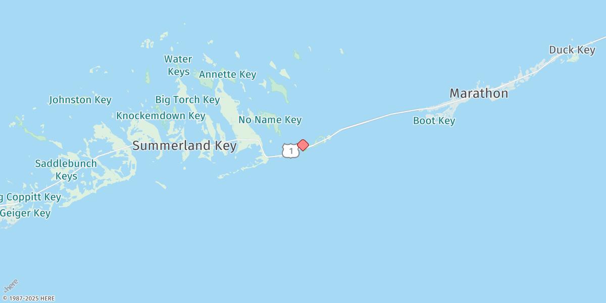 Map of Bahia Honda Key, Bahia Honda Channel
