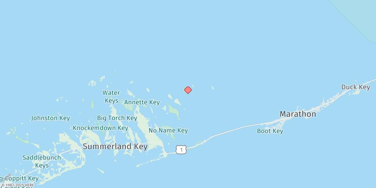 Map of Horseshoe Keys, South End