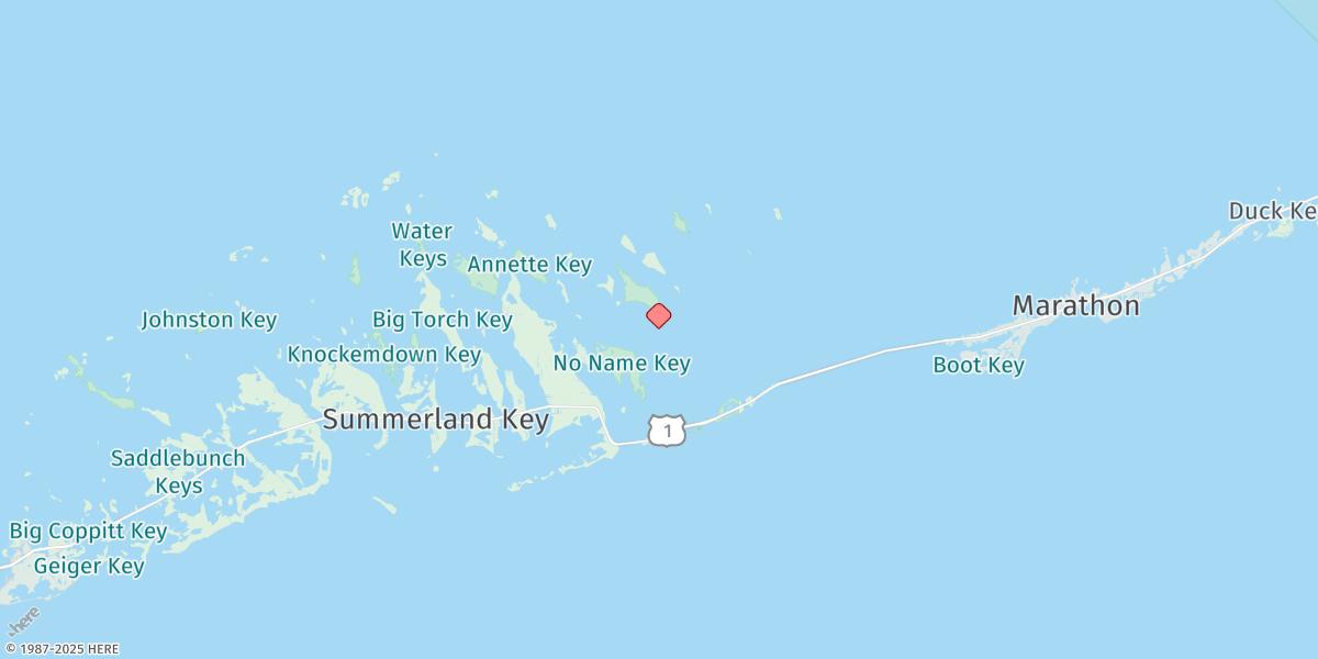Map of Little Pine Key, South End