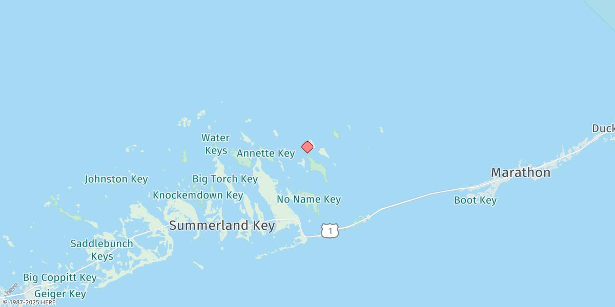 Map of Little Pine Key, North End