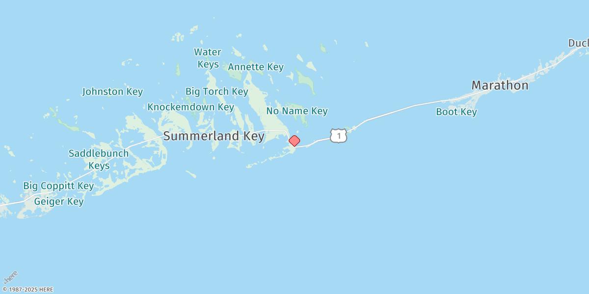 Map of Big Pine Key, Spanish Harbor