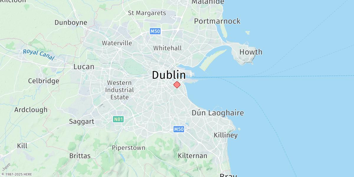 Map of Dublin Bar