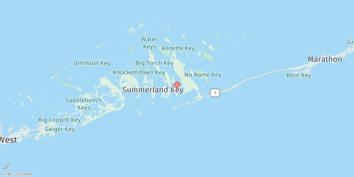Map of Little Torch Key, Pine Channel Bridge, South Side