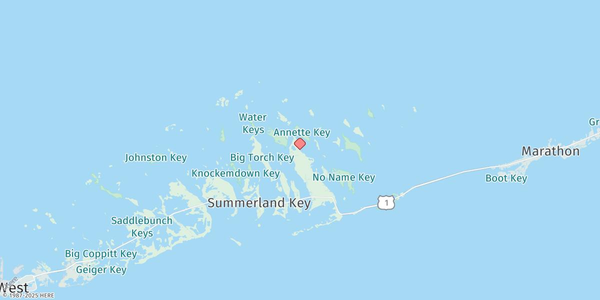 Map of Big Pine Key, Northeast Shore