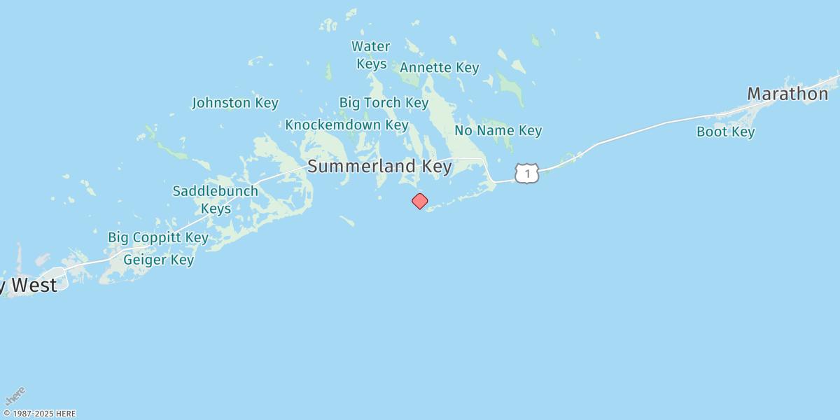 Map of Munson Island, Newfound Harbor Channel