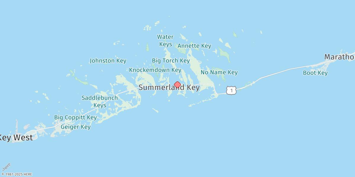 Map of Ramrod Key, Niles Channel Bridge