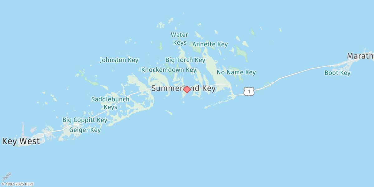 Map of Summerland Key, Niles Channel South