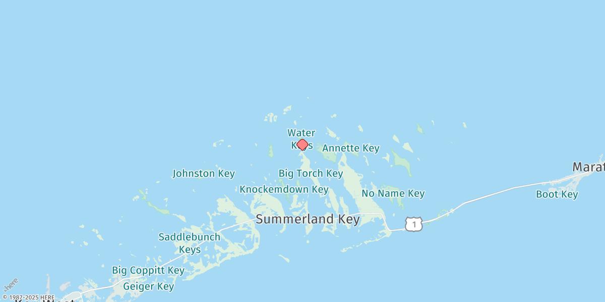 Map of Water Keys, South End, Harbor Channel