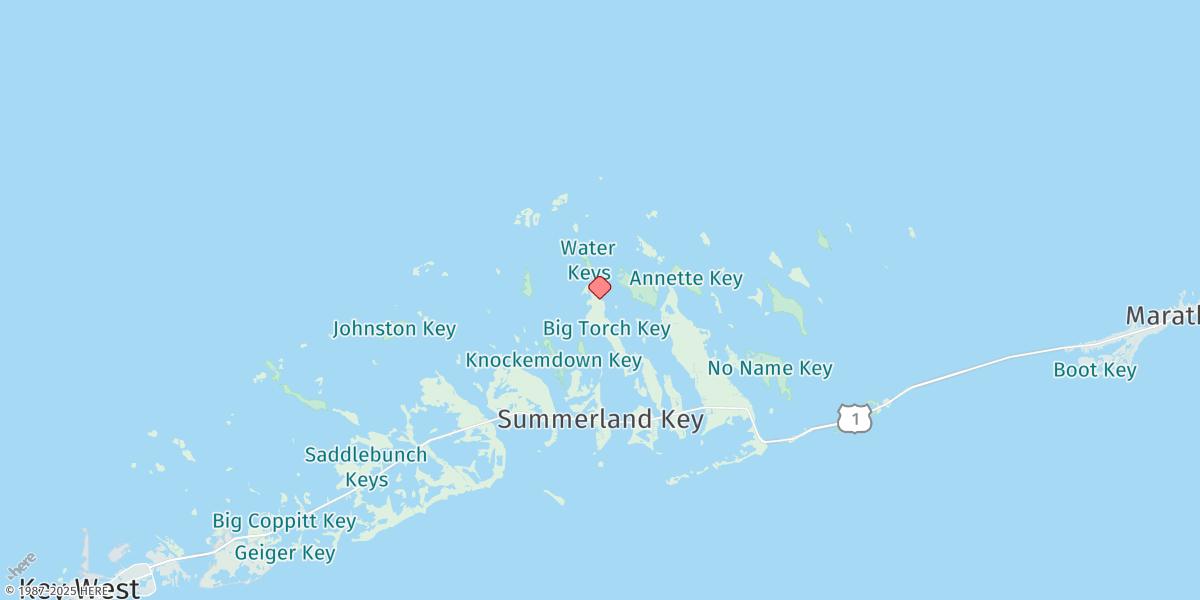 Map of Big Torch Key, Harbor Channel