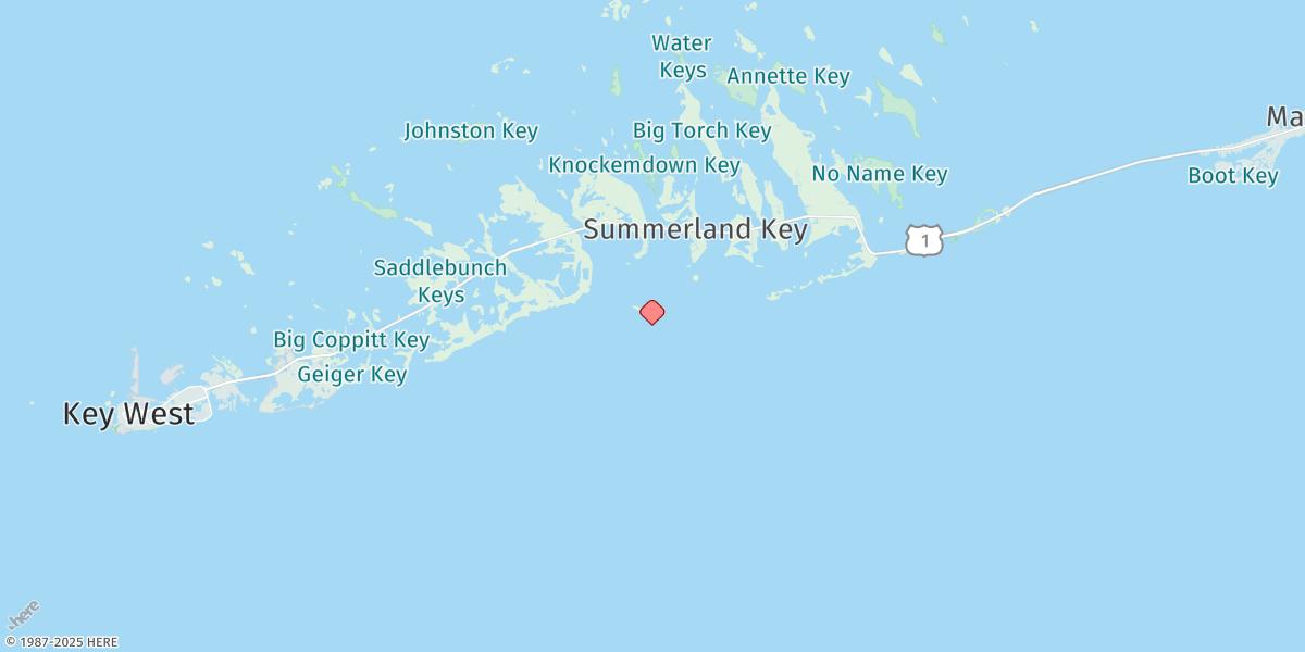 Map of Key Lois, Southeast End