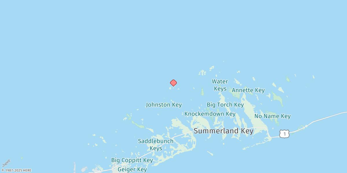 Map of Sawyer Key, Inside, Cudjoe Channel