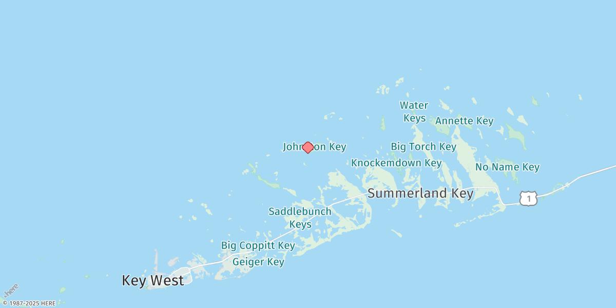 Map of Johnston Key, Southwest End, Turkey Basin
