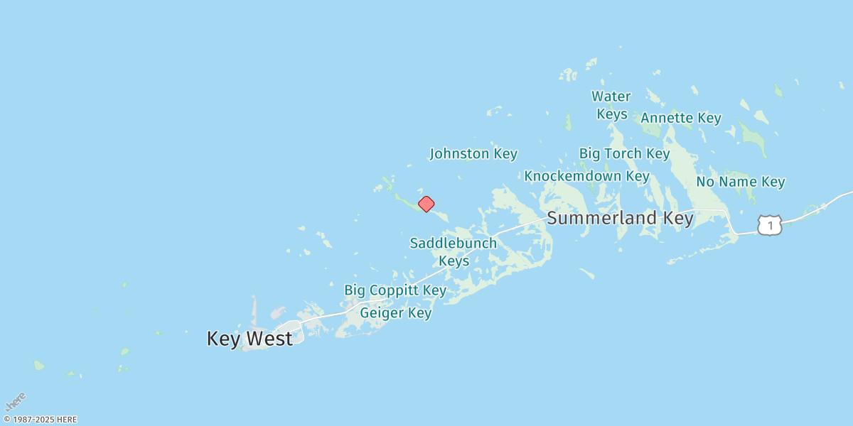 Map of Snipe Keys, Middle Narrows