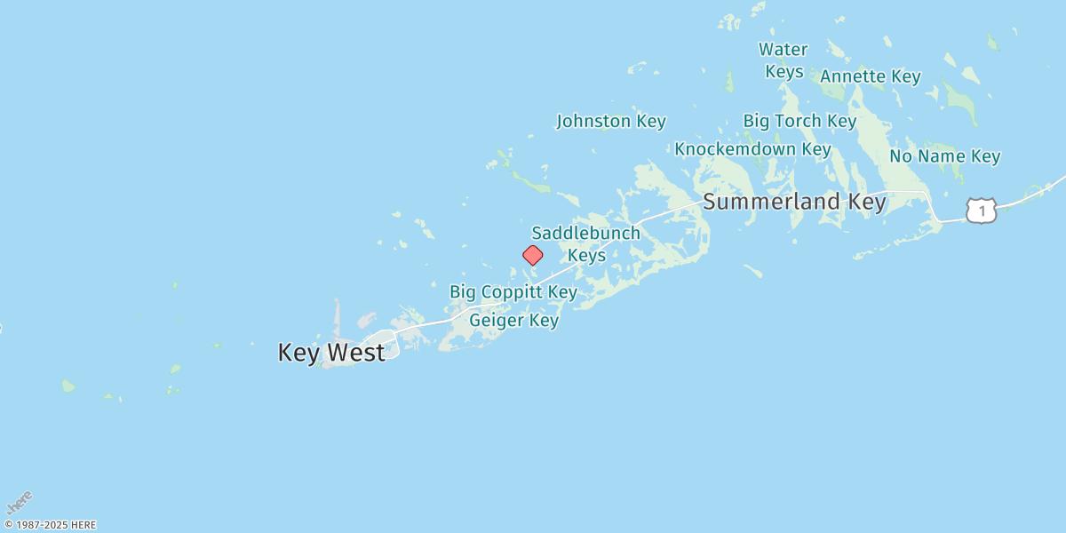 Map of O'Hara Key, North End, Waltz Key Basin