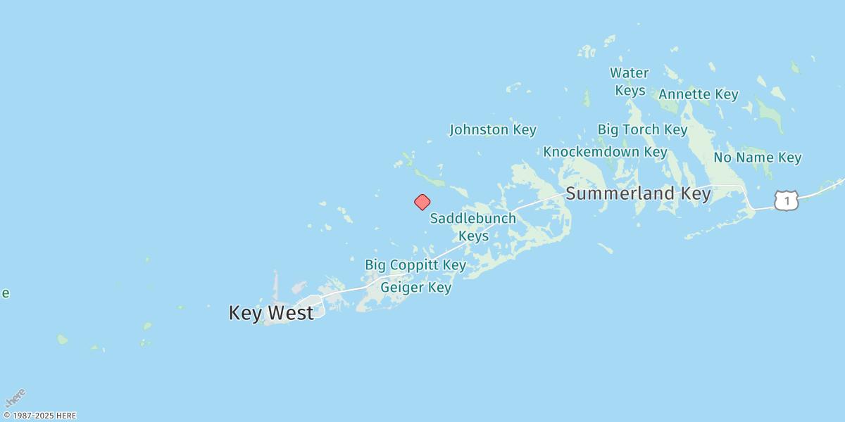 Map of Waltz Key, Waltz Key Basin