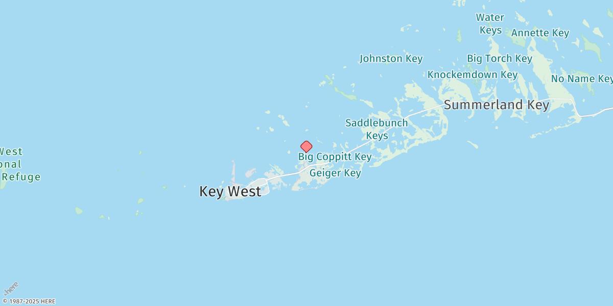 Map of Boca Chica Key, Long Point