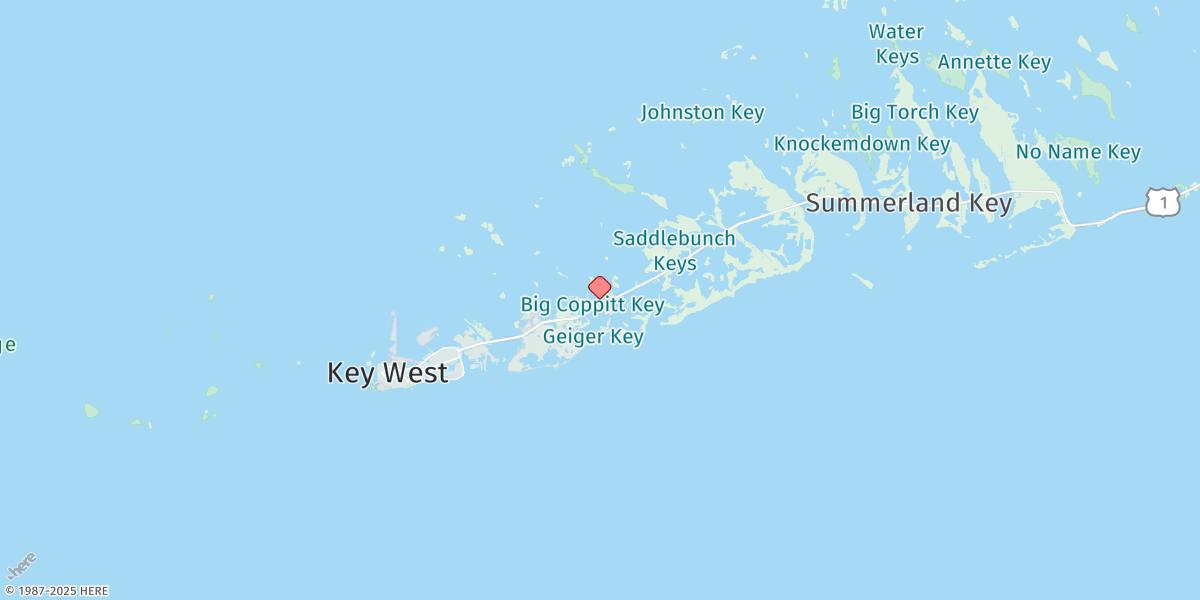 Map of Big Coppitt Key, Northeast Side, Waltz Key Basin