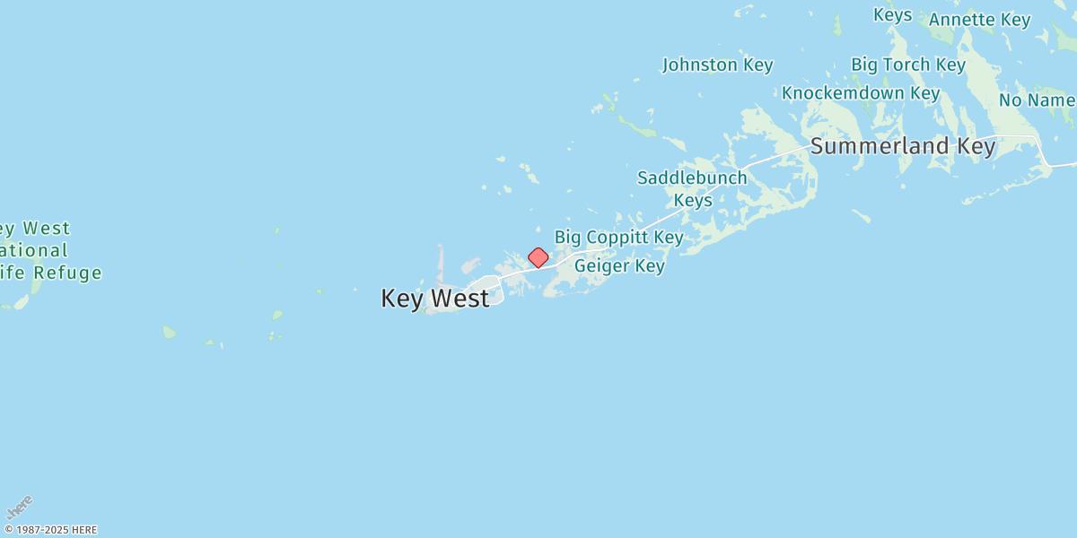 Map of Boca Chica Channel Bridge