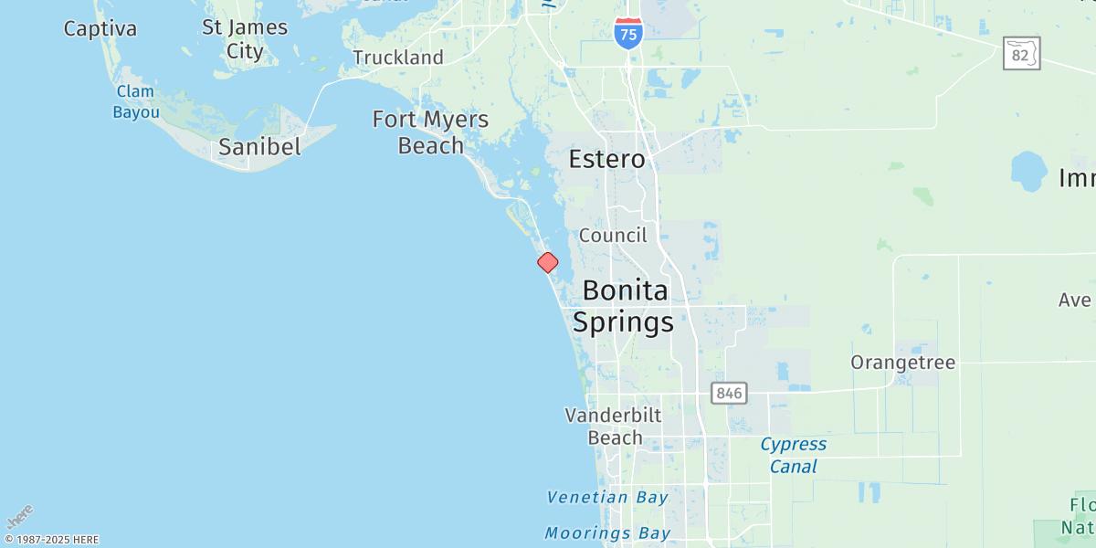 Map of Little Hickory Island
