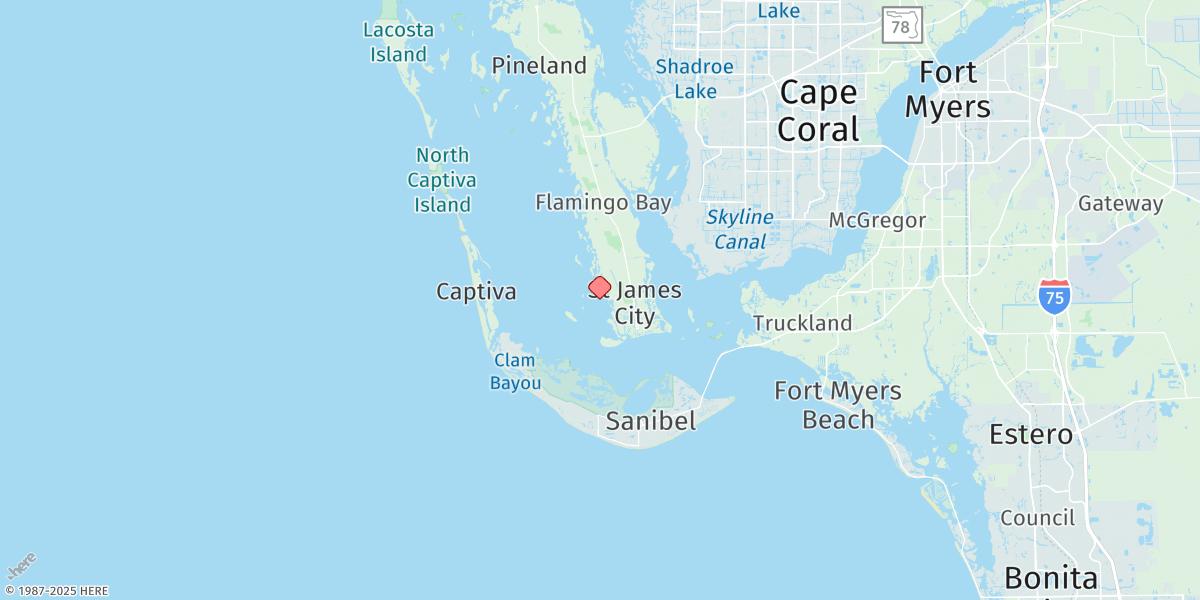 Map of Galt Island, Pine Island Sound