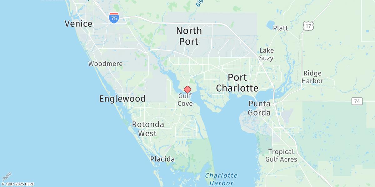 Map of El Jobean, Myakka River
