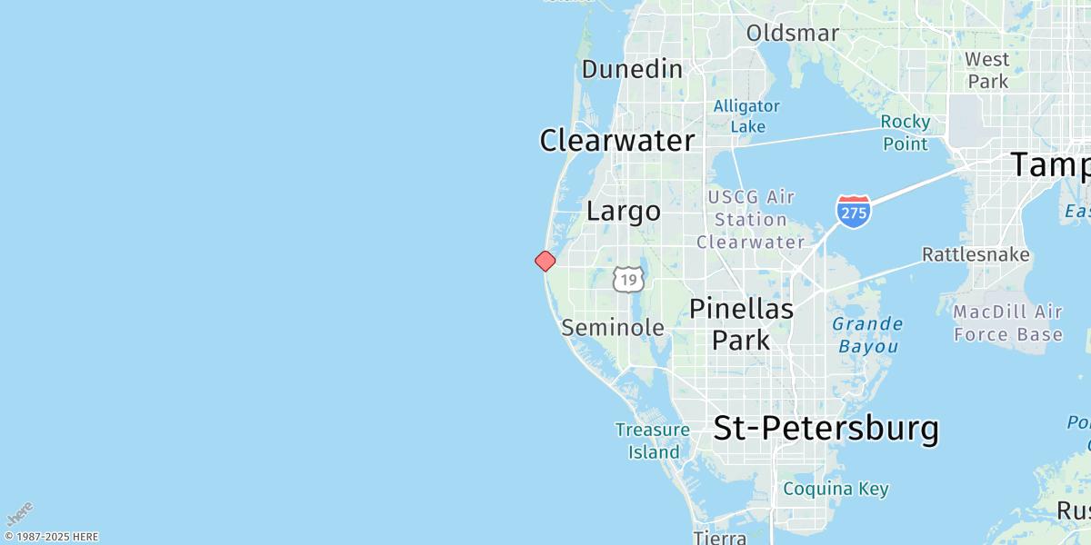 Map of Indian Rocks Beach (Inside)