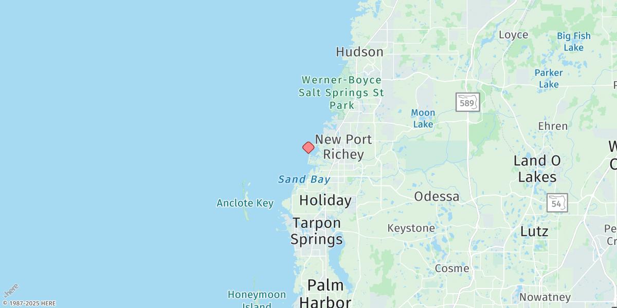 Map of Gulf Harbors