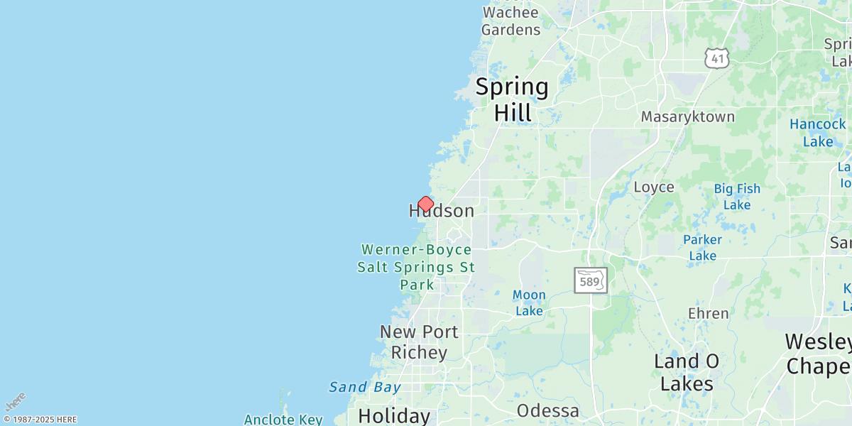 Map of Hudson, Hudson Creek