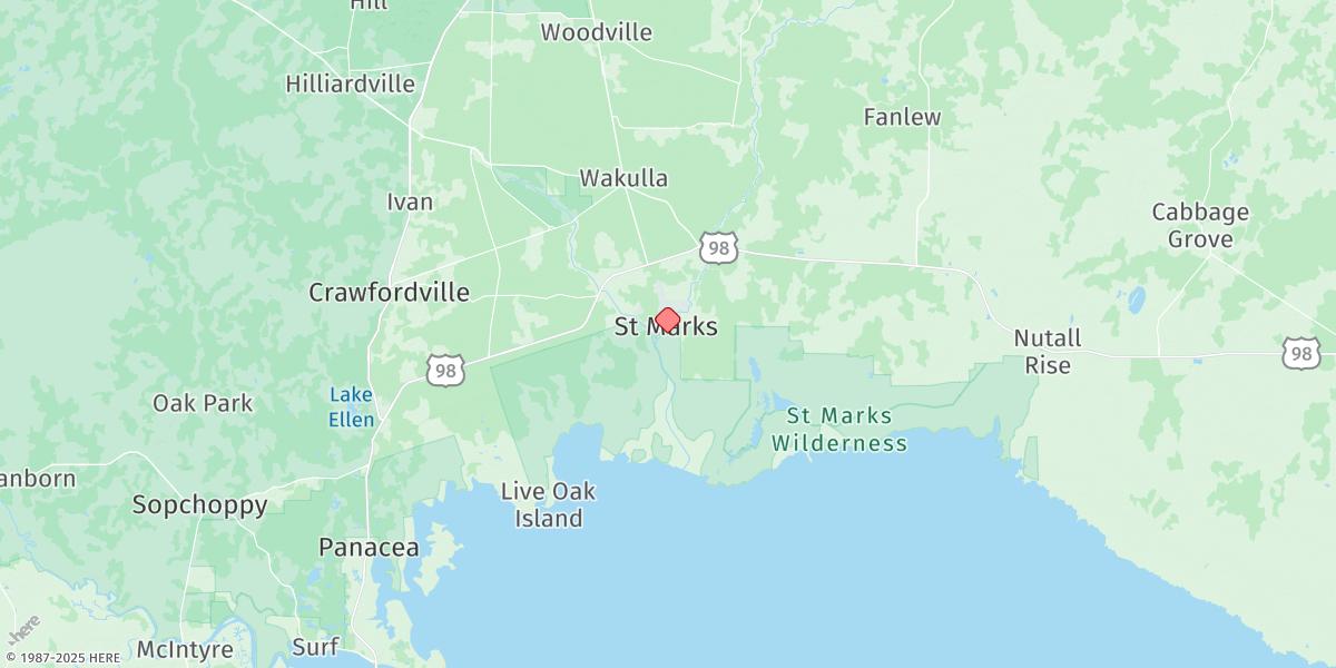 Map of St. Marks, St. Marks River