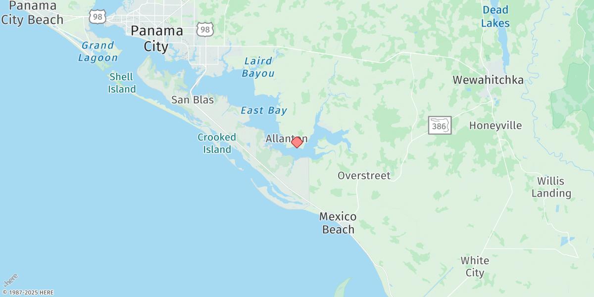 Map of Allanton, East Bay