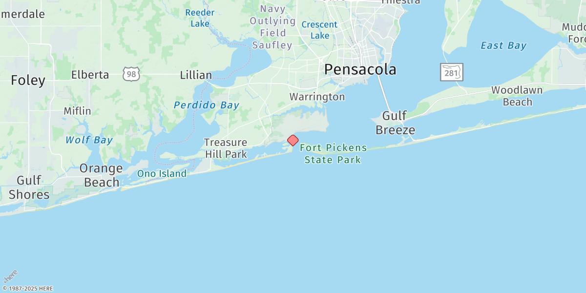 Map of Fort Mcree Breakwater