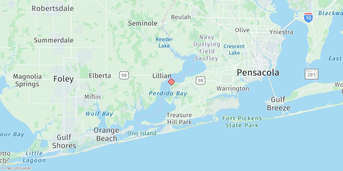 Map of Nix Point, Perdido Bay