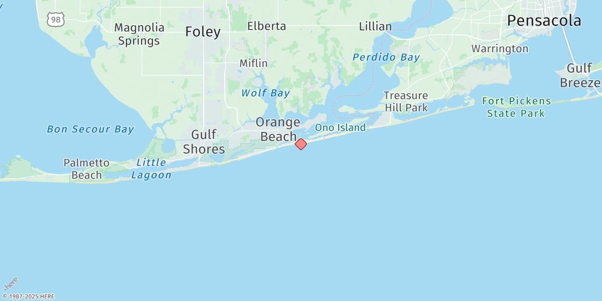 Map of Alabama Point (Perdido Bay)