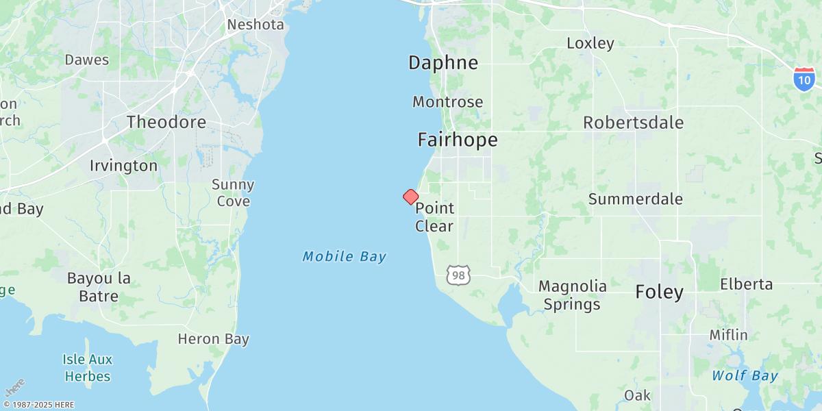 Map of Great Point Clear, Mobile Bay