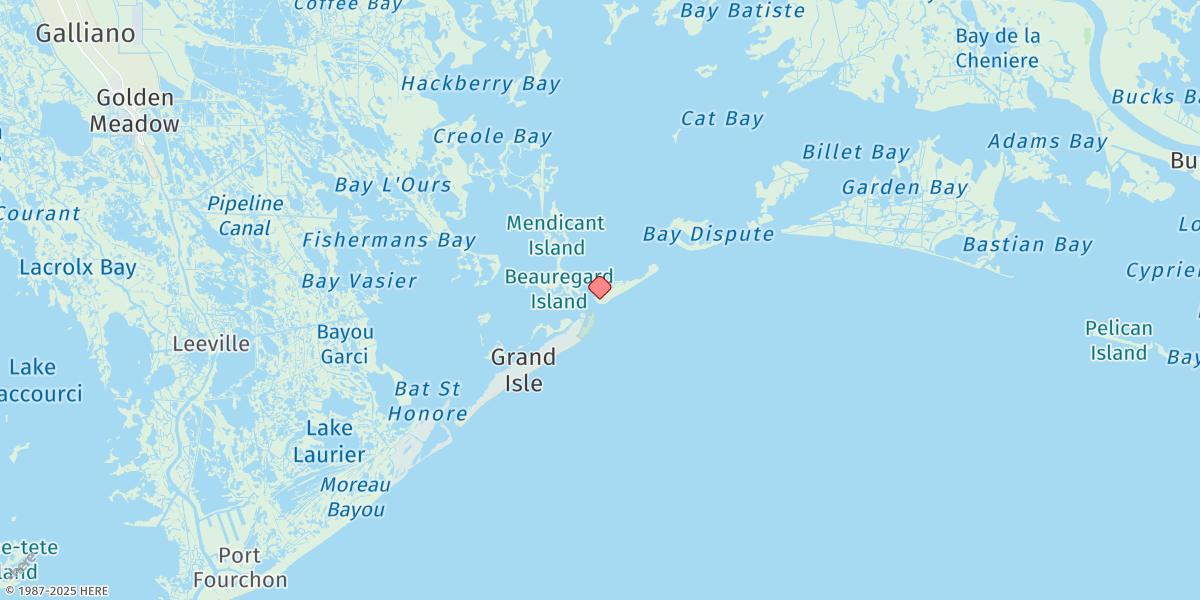 Map of Barataria Pass