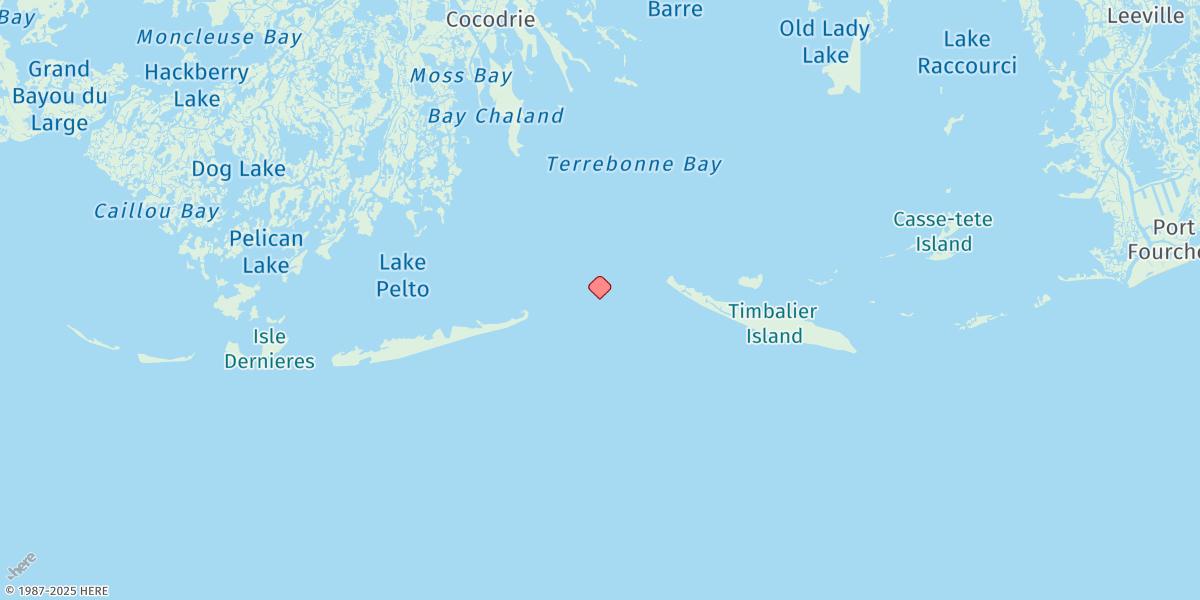 Map of Wine Island, Terrebonne Bay