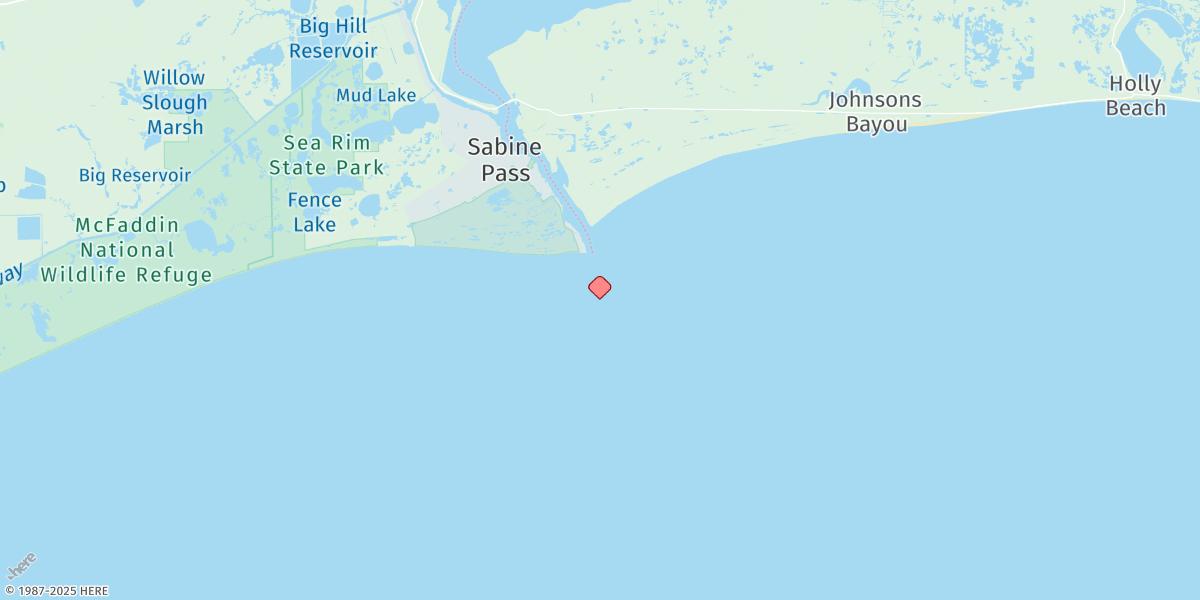 Map of Sabine Pass (Jetty)