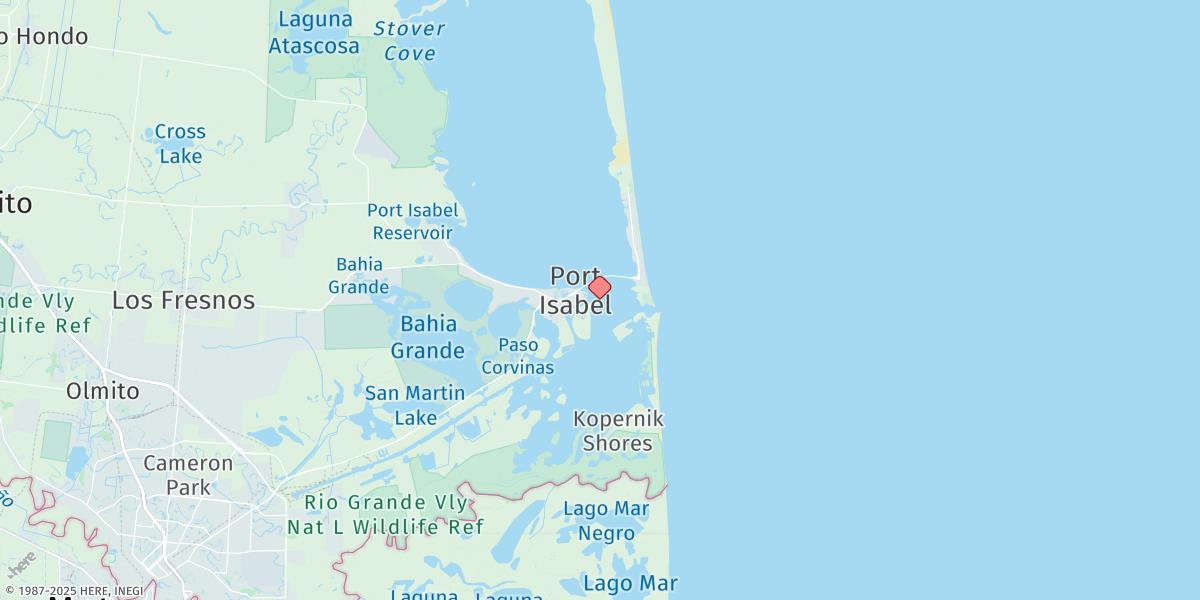 Map of Queen Isabella Causeway (West End)