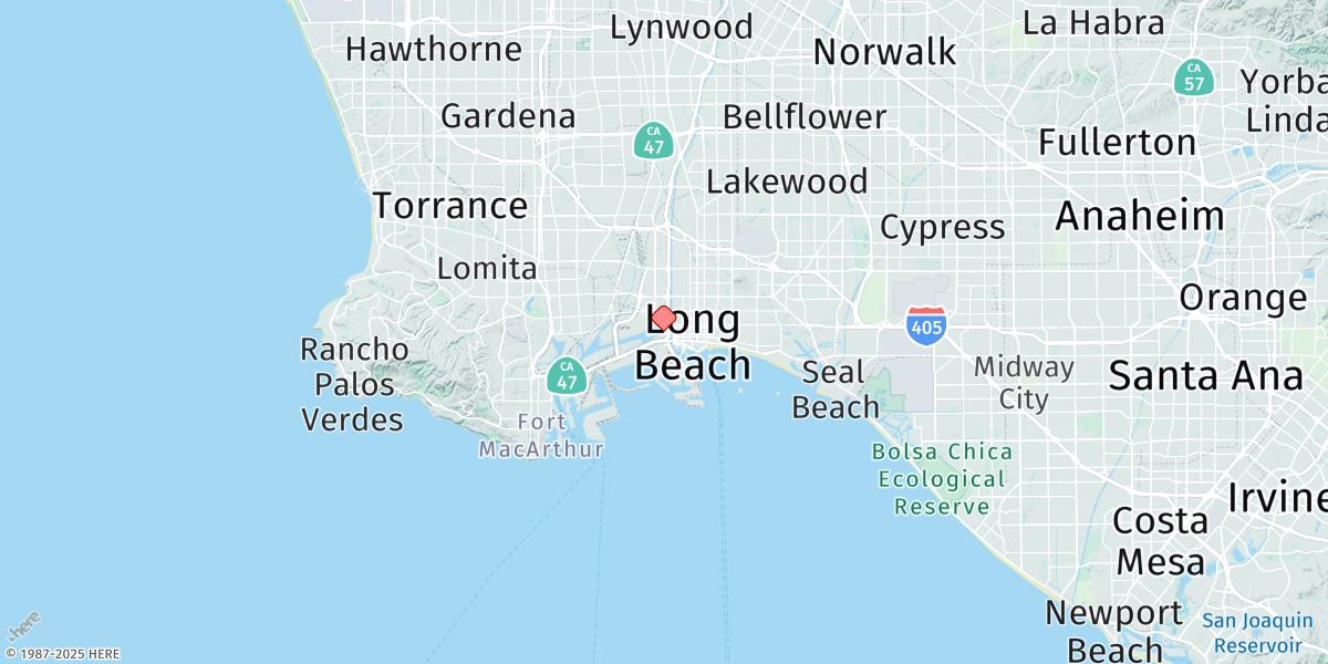 Map of Long Beach, Inner Harbor