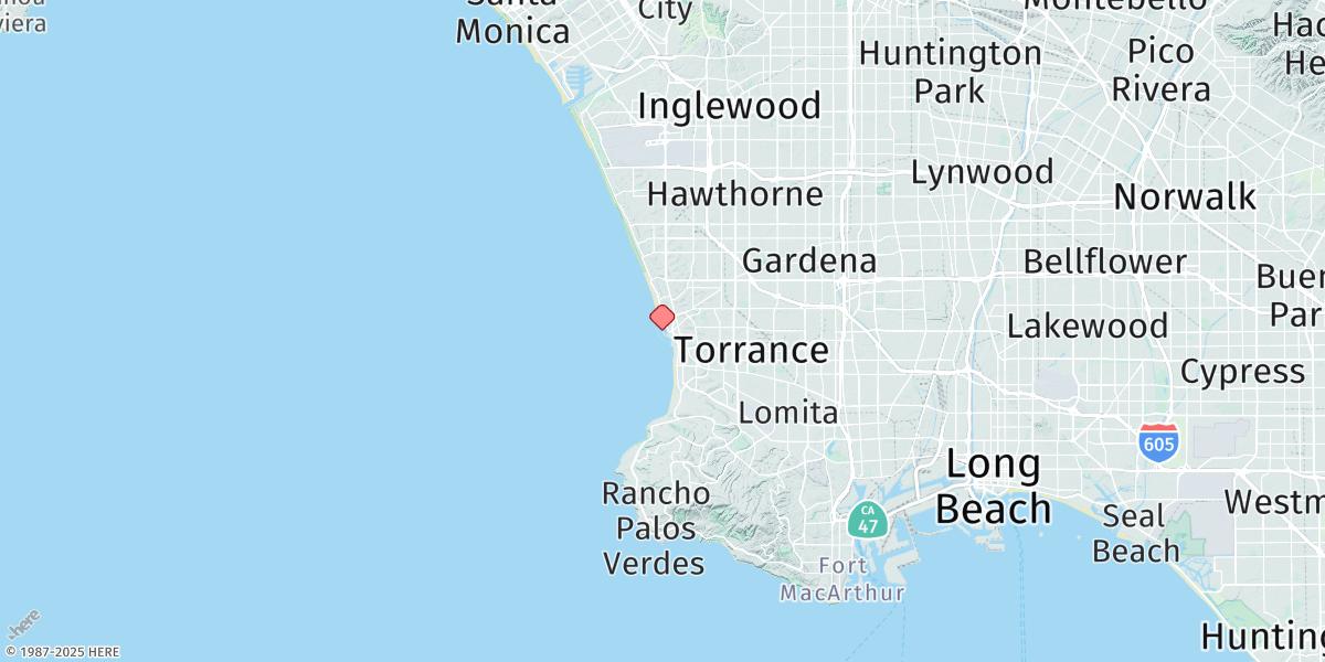 Map of King Harbor, Santa Monica Bay
