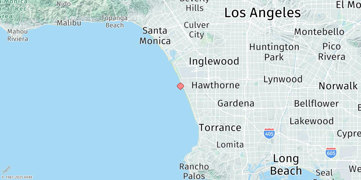 Map of El Segundo, Santa Monica Bay