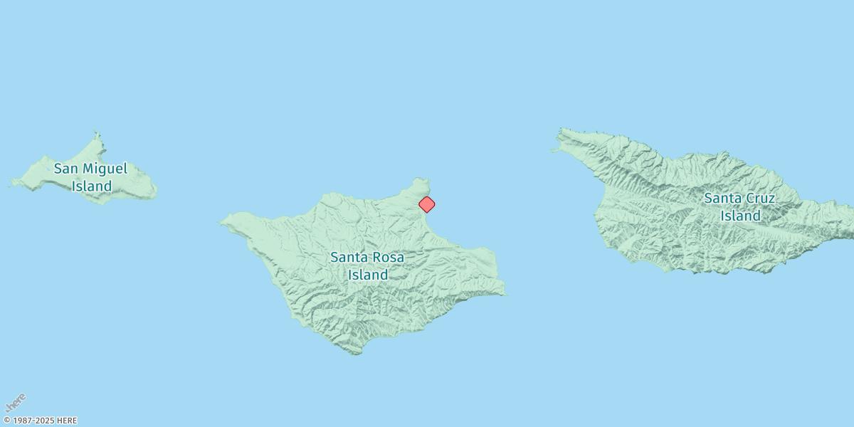 Map of Bechers Bay, Santa Rosa Island