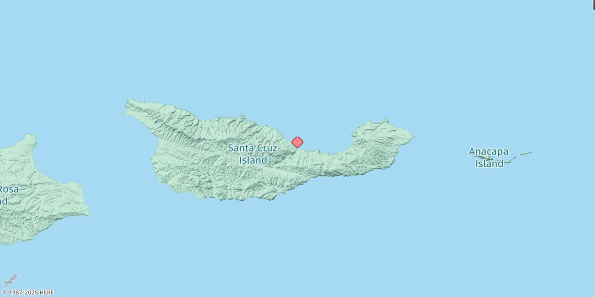 Map of Prisoners Harbor, Santa Cruz Island