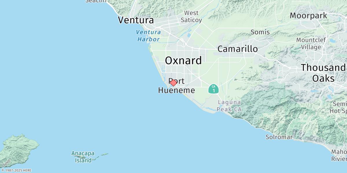 Map of Port Hueneme