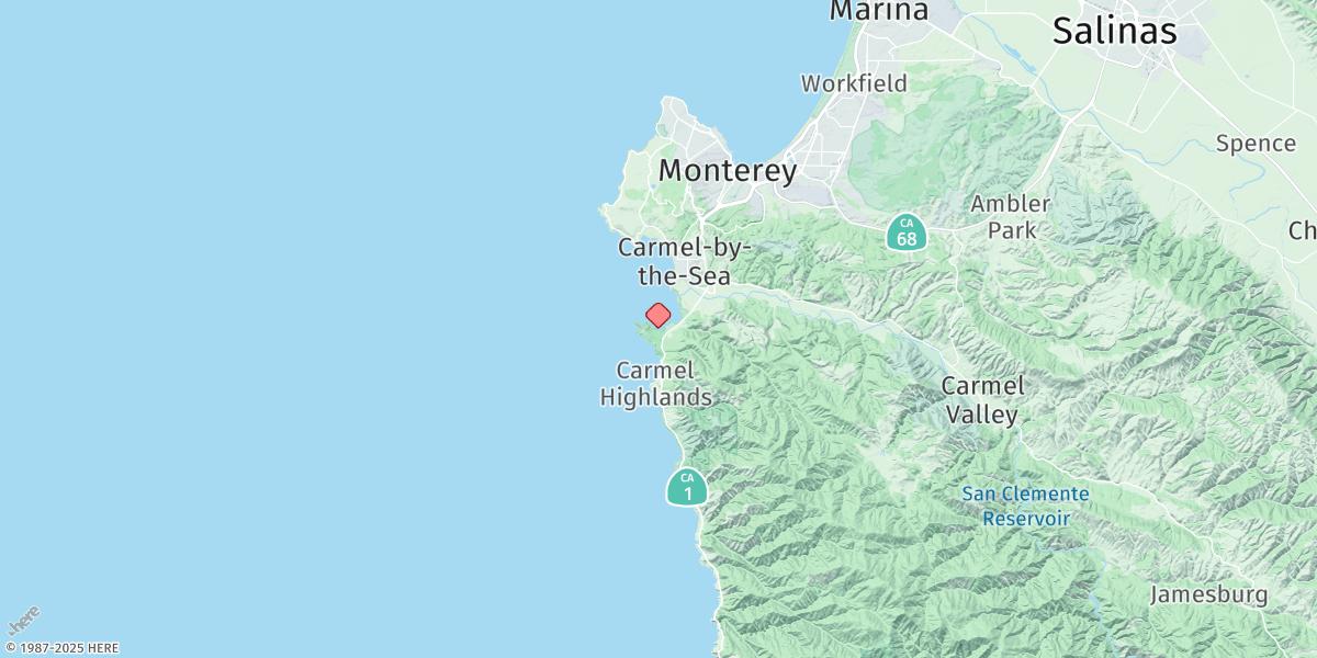 Map of Carmel Cove, Carmel Bay